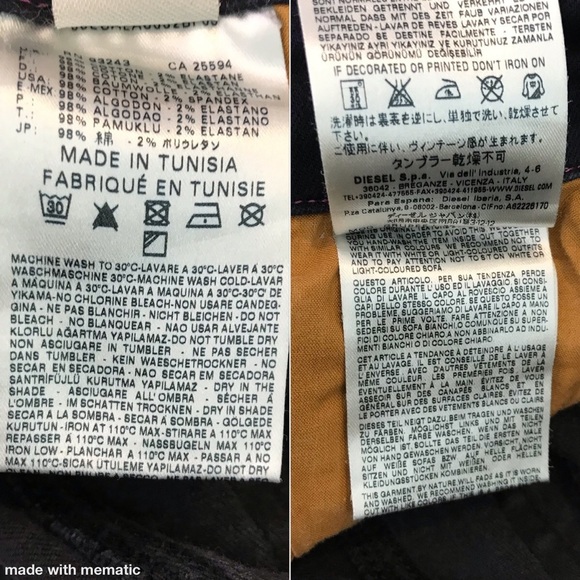 Diesel Industry Grupee dark wash jeans size 24 - Picture 8 of 8